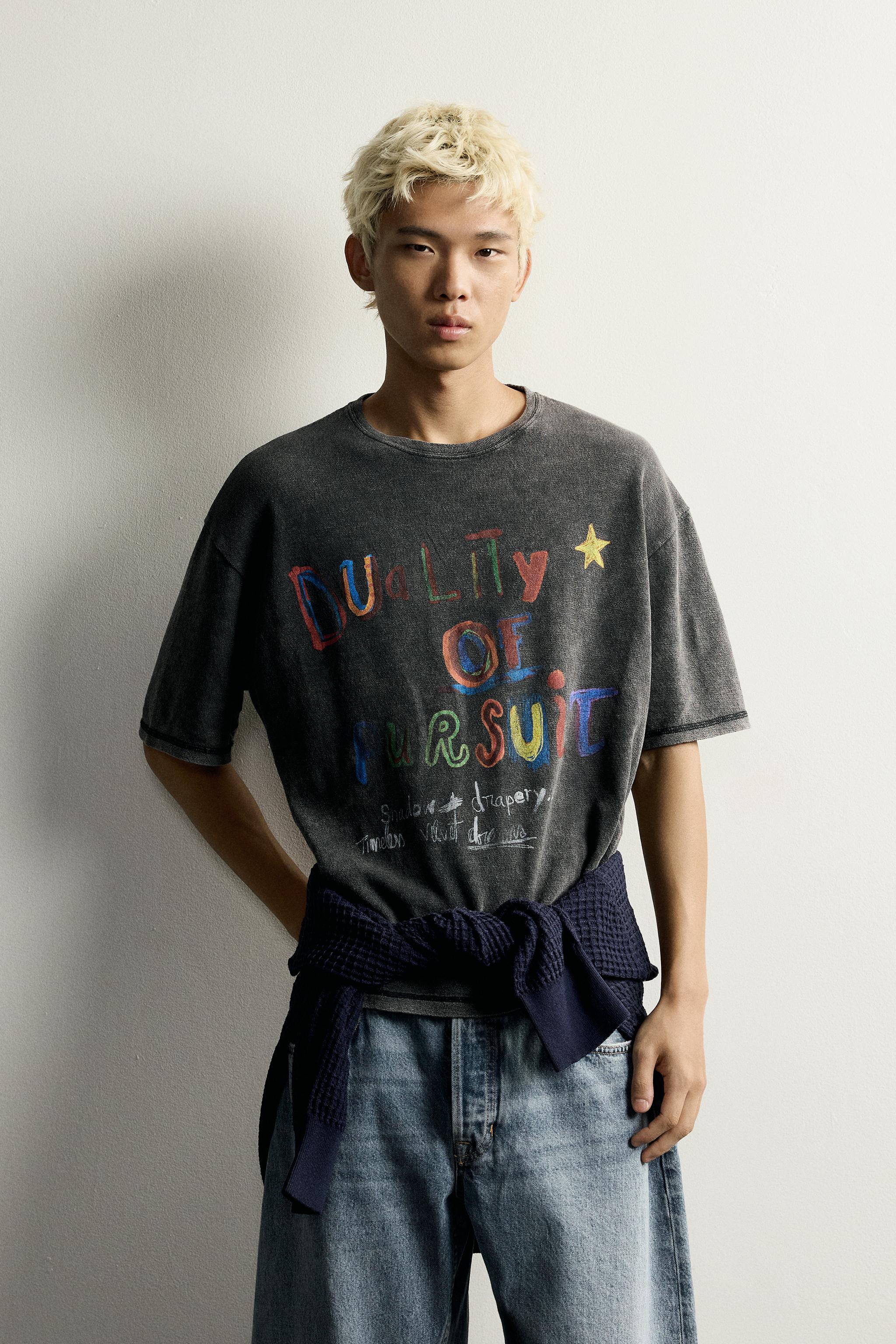 T-SHIRT EN MAILLE IMPRIMÉ LAV